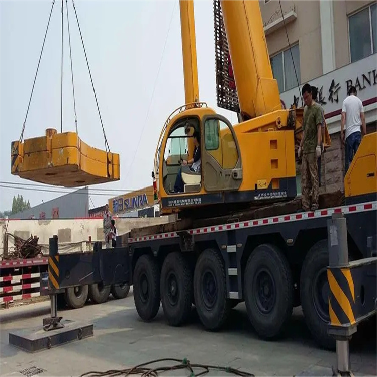 沅陵当地吊车出租|机器吊装|75吨|工厂搬迁服务